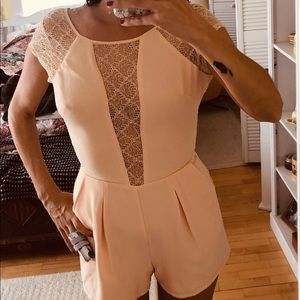 Bebe Peach Romper